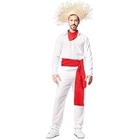 Genérico Pantalon San Fermin Blanco Adulto (Talla S-M)