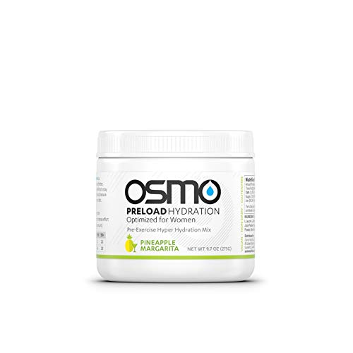 OSMO Nutrition - PreLoad Hydration Optimized For Women - Pre-Exercise Hyper-Hydration Powdered Drink Mix - Maximize Sustained Power - Reduce Muscle Fatigue - Pineapple Margarita - 20 Servings