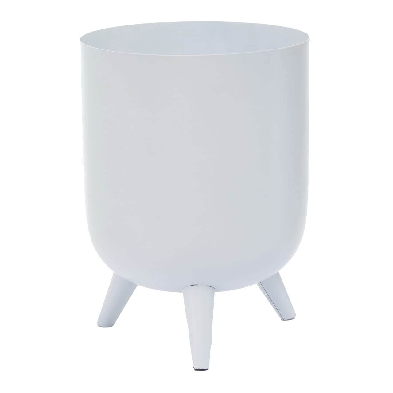 Premier Housewares Iron Footed Vase - White - H26 x L19 x W19cm - Classic Design