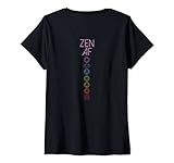 Photo Gallery donna zen af chakra simboli back print sarcastico yoga regalo maglietta con collo a v Photo Gallery donna zen af chakra simboli back print sarcastico yoga regalo maglietta con collo a v