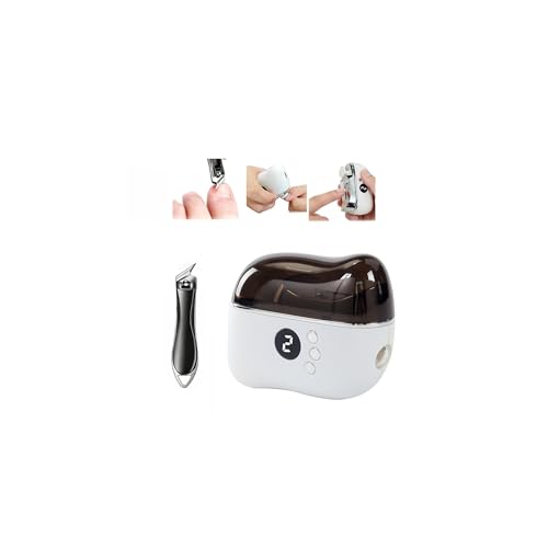 Elektrischer Nagelknipser Upgraded 3 in 1 Elektrischer Nagelknipser (Trimmer Polierer & LED-Licht) mit abgewinkeltem Nagelknipser 3 Geschwindigkeit einstellbar Geeignet für Nagelpflegebedürfnisse