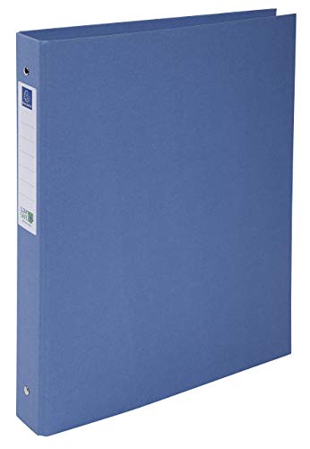 Exacompta 54222E Ringbuch Clean'Safe für DIN A4 mit 2 Ringen 30mm blau bezogen mit einem antimikrobiellen Wirkstoff Organizer Ring-Ordner Hefter Plastikordner ideal für Büro und Schule
