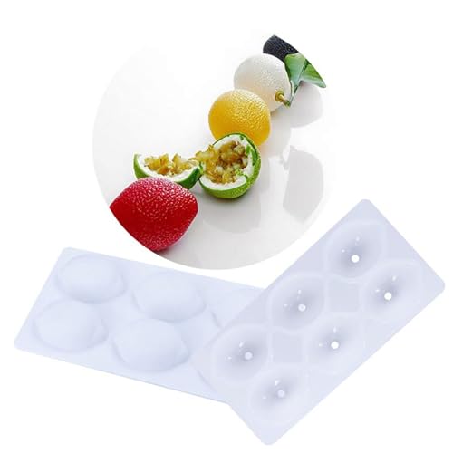 Molde de silicona 6 cavidades en forma de limón para postres miniatura 2