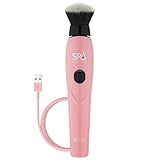 Spa Sciences ECHO Patented, Antimicrobial, Sonic Makeup Brush for Flawless Blending, Contouring, Highlight & Airbrush Finish | 3 Speeds | Rechargeable