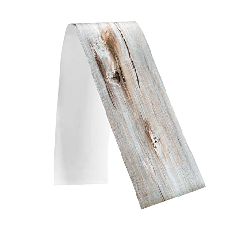 Livelynine Peel And Stick Wood Planks For Walls Thin 4Pcs 6X36" Peel & Stick Wall Tiles For Bathroom Living Room Kitchen Floor Tile Blue Wood Flooring Waterproof Vinyl Plank Flooring Tiles Laminate #TOP4