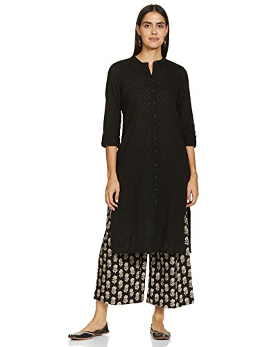 Image of Amazon Brand - Myx Women Cotton Relaxed Fit Palazzo (Available in Plus Sizes)
