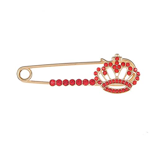 4Pcs Fashion Crystal Crown Brooch Collar Accessories Shoulder Strap Accessories Cardigan Sweater Anti-Lighting Pin Accessories For Girls Women #TOP1