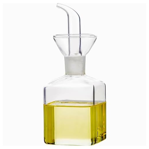 JJQHYC Aceitera de Cristal Antigoteo Botella de Aceite de Oliva Pequeña Botella de Vinagre 125 ml Aceitera y Vinagrera, Dispensador de Aceite para Cocina y Barbacoa