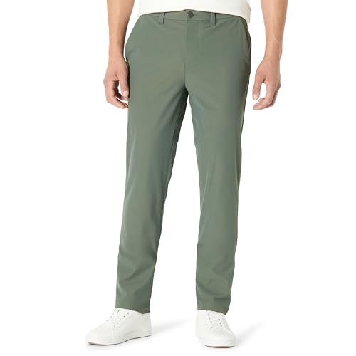 Amazon Essentials Men's Commuter Pants, Dark Green, 30W x 34L