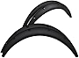 LIBGEYA 4PCS Universal CAR Tires Fender Flares Over Wide Body Wheel Arches Flexible (Black, Black Polypropylene)