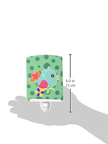 Lámpara de noche cerámica multicolor 6x4x3 pulgadas miniatura 3