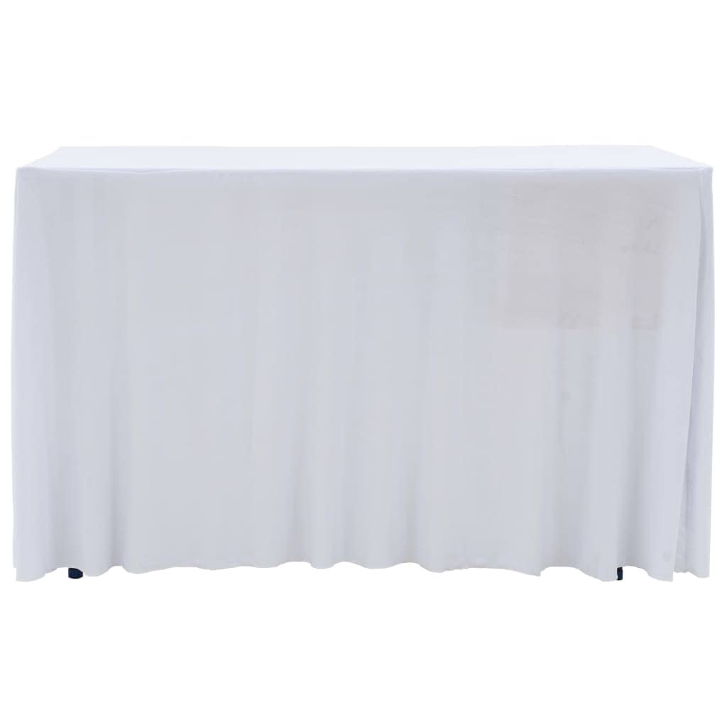 Mantel elástico con borde blanco, 183 x 76 x 74 cm, mantel elástico para bodas y fiestas