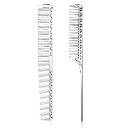Peine metálico profesional, 2 piezas, 21 cm miniatura 1