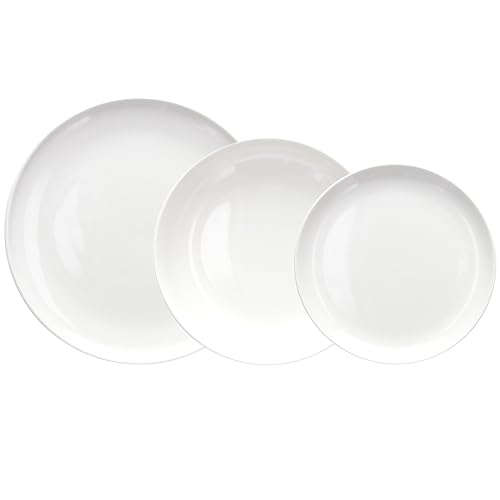 Tognana Edge, Servizio piatti 18 pezzi per 6 persone, Porcellana, Bianco