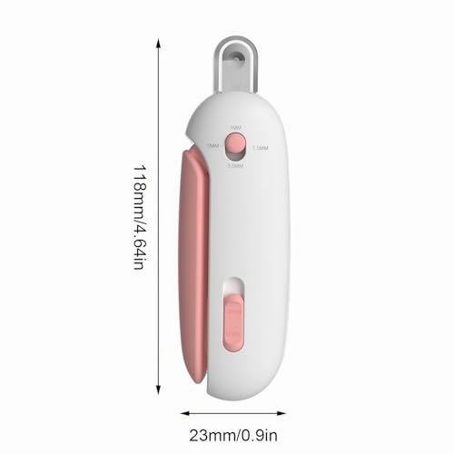 Image of Adjustable Cat Nail Clipper to Avoid Excessive Cutting, Cat Nail Trimmer with Nail File, Pet Nail Clippers for Kitten Bunny Guinea Pig Rabbit Ferret (Pink)