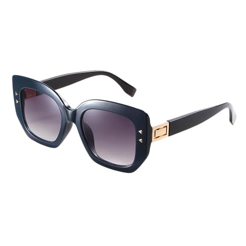 Lunettes de soleil carrées rétro femmes à grands cristaux et finitions soignées