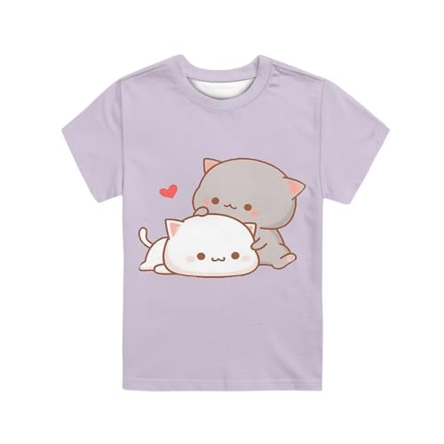 Image of WELLFLYHOM Kids Tshirts Girls Boys Short Sleeve Crewneck Tees Shirts Casual Sport Pullover Tops Size 3-16 Years