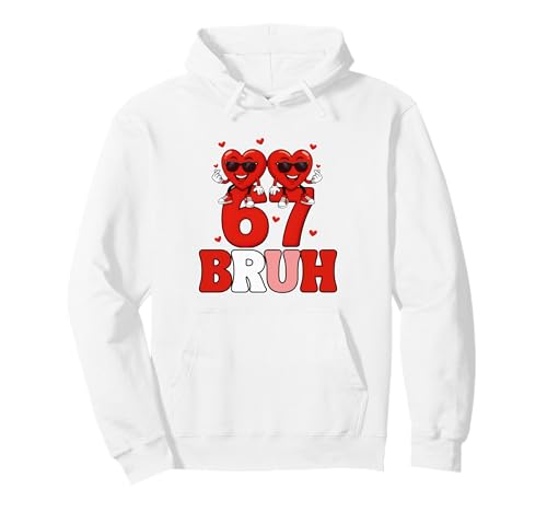 67 BRUH Funny Valentine Heart Cute Mini Hearts Meme Tee �p�[�J�[