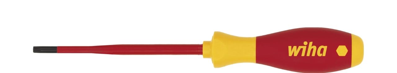 Wiha Schraubendreher SoftFinish® electric slimFix TORX® (36542) T40 x 150 mm für tiefliegende Schrauben, ergonomischer Griff für kraftvolles Drehen, Allrounder für Elektriker, VDE-geprüft, stückgeprüft