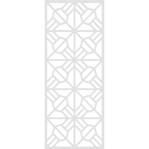 Image of 25 3 /8 inchW x 64 3 /8 inchH x 3 /8 inchT Auburn Decorative Fretwork Wall Panels in Architectural Grade PVC