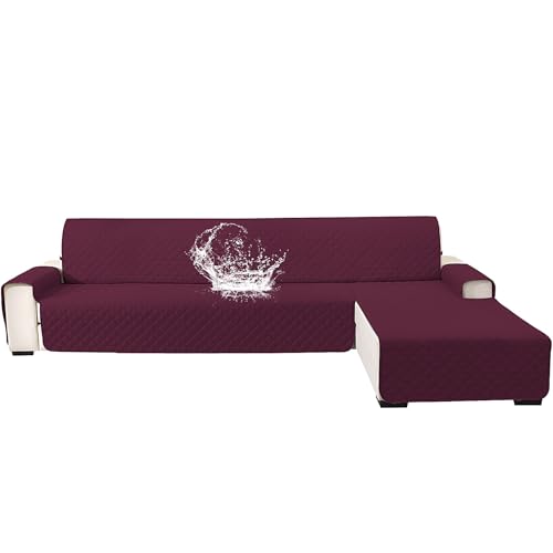 YSTELLAA Impermeable Housse De Canapé d'angle 4 Places, Couverture Canapé Angle Deco Noel...