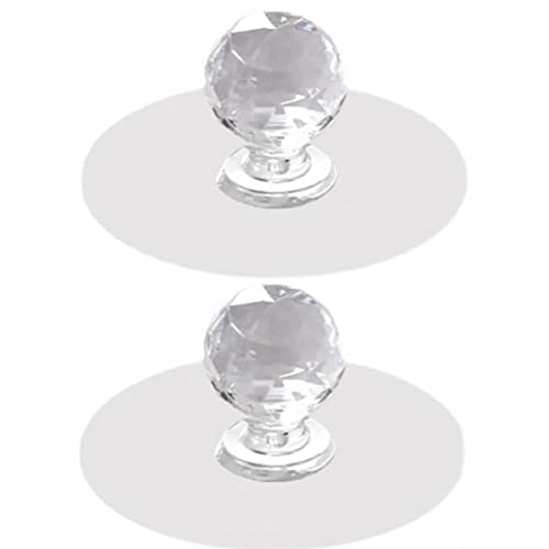 Manopole per Cassetti Mobili Trasparenti, Maniche a Cristallo di Diamanti per Finestra della Porta del Guardaroba del Bagno del Bagno Cucina, Autoadesivo Senza Perforazione - Image 3