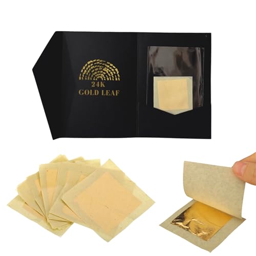La mejor selección de Pan de oro Top 5. 44 MODA TURÍN - 10 Láminas Oro Genuino Comestible 24 K 4.33 x 4.33cm. Gastronomía Belleza Spa Gourmet