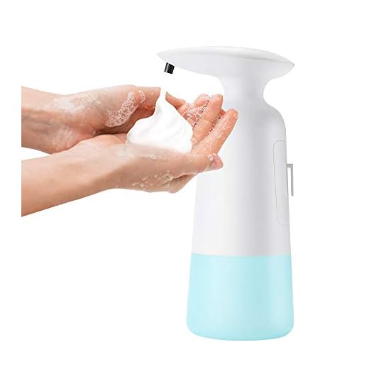 Automatisk tvåldispenser, beröringsfri infraröd sensor automatisk tvåldispenser skum tvåldispenser 350 ml väggmonterad kontaktlös handrengöringsmedel schampobehållare för toalett & badrum & hotell & kök