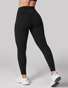 Sogetdo Women's High Waisted Tummy Control Workout Leggings 7/8 Length No Front Seam Work Yoga Gym Pants