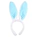 WWWL Bandeaux pour Femme, Girls Peluches Bunny Lapin Oreille Bandes de Cheveux Headwear Cute Bandeau Robe Accessorios Girl Hair Accessoires Coiffure (Color : Blue)