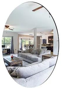 Oval shape adhesive mirror sticker for wall on tiles bathroom bedroom living room Basin Mirror Bathroom Wall Mirror Stickers unbreakable plastic wall mirror 20 * 30