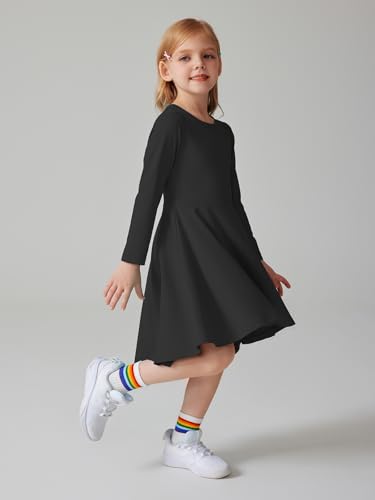 Quedoris Girls High Low Dress Crewneck Casual Party Athletic Dress for 6-14 Years3