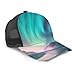 DAIDYA Casquette de Baseball Hommes Femmes, Aurore boréale au-Dessus de la mer Montagnes enneigées réglable Camionneur Maille été ventilé Baseball Casquette de Soleil Chapeau Chapeau de Plage