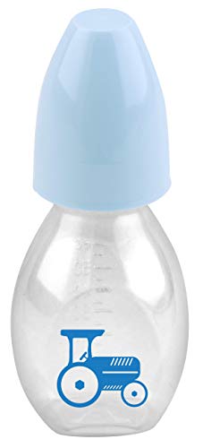 MINI MAMADEIRA (CHUCA) COM BICO EM SILICONE 60ml - AZUL, Petita, Azul