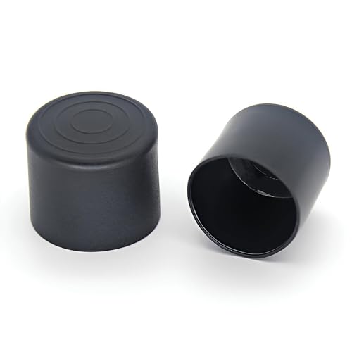 Image of 8 Pack 1 inch(25mm) Round Plastic Tubing Plug,Black End Caps for Metal Tubing,Hardware Plugs, Fences, Glide Protection from Chair Legs and Furniture
