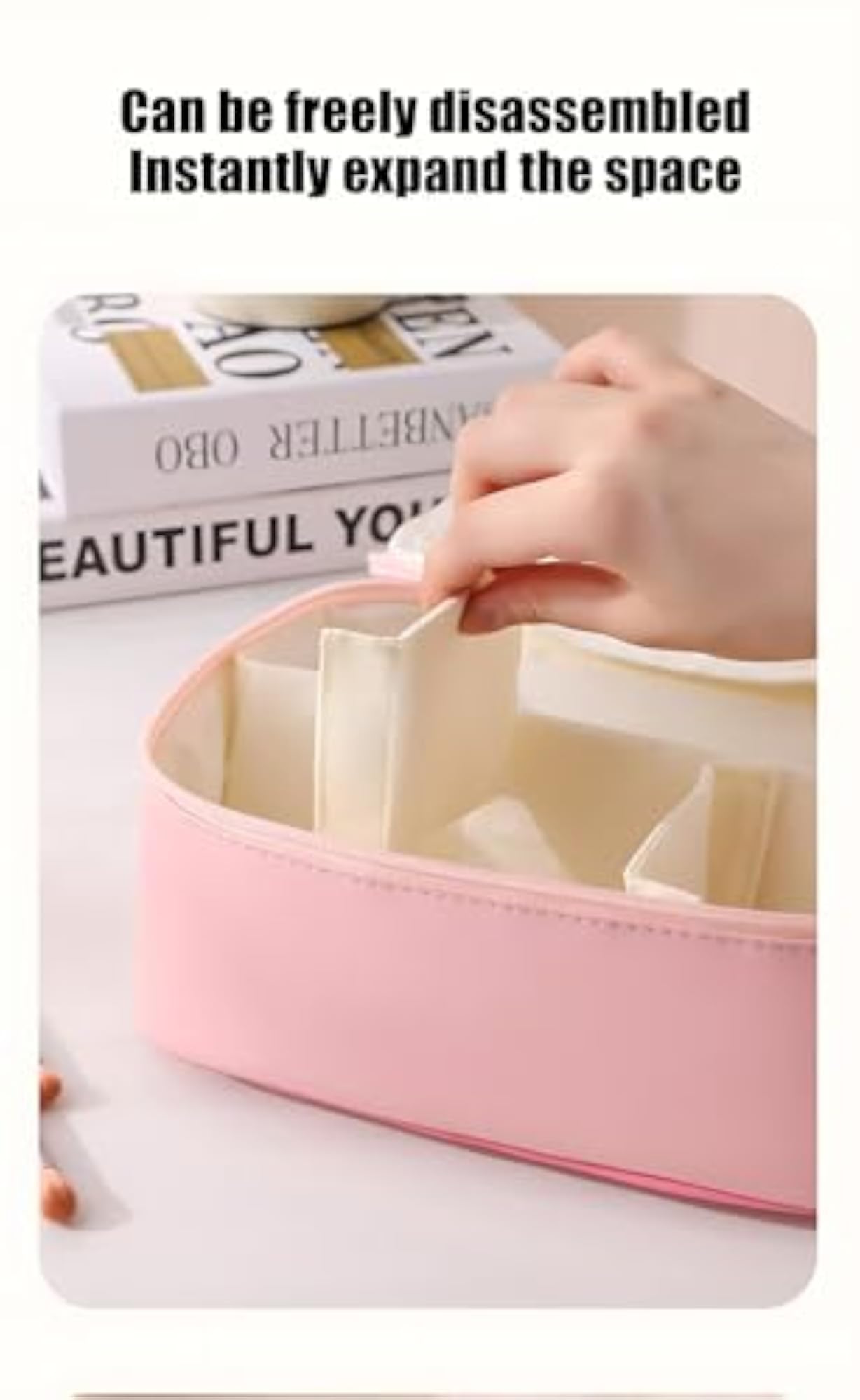 Makeup Organizer Travel Bag, Cute Cosmetic Pouch for Women