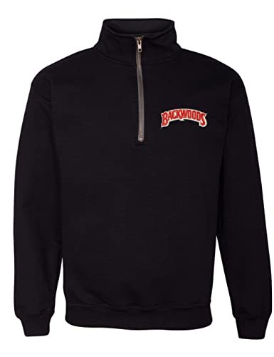 ALLNTRENDS Backwoods Zip Collar Sweatshirt Embroidered Backwoods Sweatshirts
