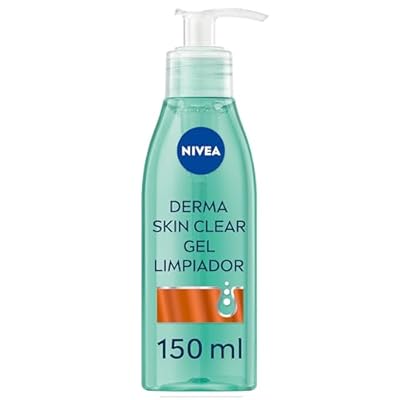NIVEA Derma Skin Clear - Gel Limpiador Facial - Con Ácido Salicílico, Niacinamida y Sal Marina - Limpieza Profunda - Reduce los Poros - Elimina Puntos Negros - Piel Propensa a Imperfecciones - 150 ml | Ya disponible en tu tienda friki favorita! En mundofriki.es!