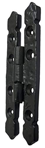Adonai Hardware AH-ALN-HNG-034-IR Allon Antique Cast Iron H Cabinet Hinges (4 Inch X 4 Pack, Matte Black) For Vintage Barn Doors thumb #4