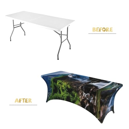Nappe extensible ajustée et lavable pour table de buffet infroissable - 5