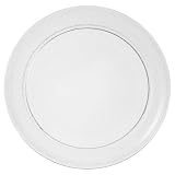 Holibanna Mikrowelle Drehteller Mikrowellenzubehör Glas 24,5 cm flacher Weißer Ersatz Drehteller für Mikrowellenofen simple Reinigung und Installation