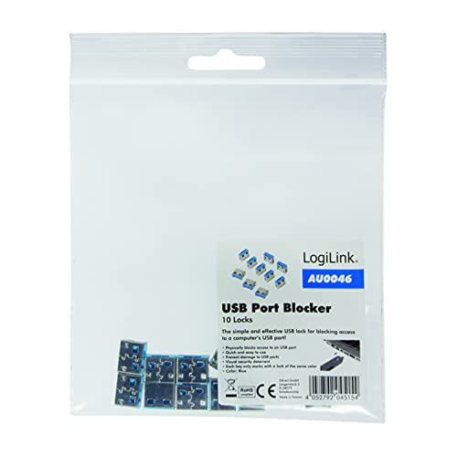 LogiLink USB Port Blocker Lock grey 10x Schlösser, Gray - Image 3
