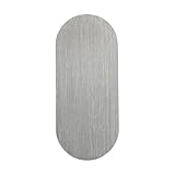 Roseta adhesiva ovalada de acero inoxidable – Roseta ciega autoadhesiva con 3M VHB – K320 pulida – inoxidable y de alta calidad – para puertas con cilindro de perfil – Fabricado en Alemania – Alta
