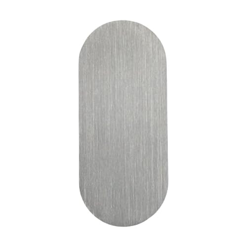 Rosette adhésive ovale en acier inoxydable – Rosette aveugle auto-adhésive avec 3M VHB – K320 poli – inoxydable et de haute qualité – pour portes avec cylindre profilé – Fabriqué en Allemagne