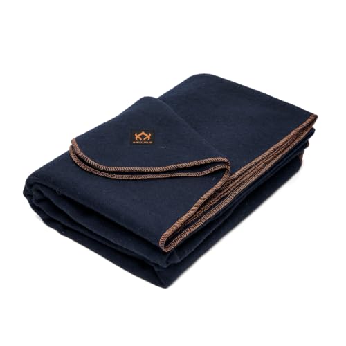 Image of Arcturus Military Wool Blanket - Warm, Thick, Washable - Great for Outdoors, Camping, Stadium Blanket, Picnics, Travel - Car & Bushcraft Survival Kits