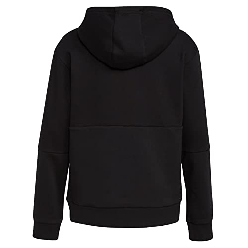 adidas boys Active Sport Athletic Pullover Hooded Sweatshirt, Color Block Black, Small3