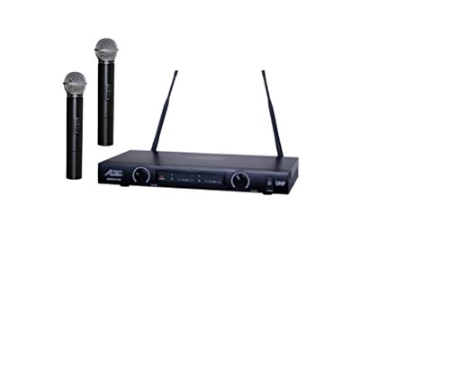Featured Product Audio2000'S tm AWM6012U UHF, 2-Channel System w/Two Handheld Wireless Microphones