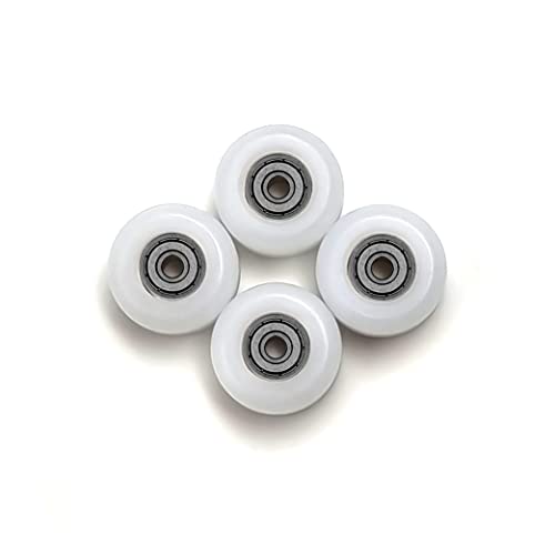 SPITBOARDS Fingerboard Bearing Wheels, CNC Polyurethane, Set of 4 Wheels, Finger Skate Wheels, Wheels (White)