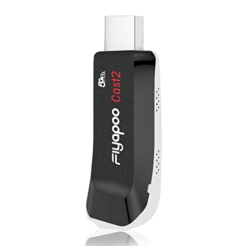 FIYAPOO Miracast Dongle 4K & 5G sans Fil HDMI pour iPhone/iPad/Android/iOS/Window/Mac OS Ordinateur Portable, Tablette, PC vers HDTV/Moniteur/projecteur (Prend en Charge Miracast, DLNA, Airplay)