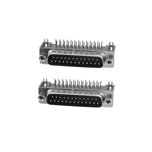 uxcell Conectores D-sub DB25 macho y hembra ángulo recto 2 piezas miniatura 3